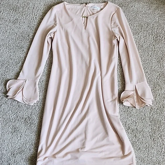 Calvin Klein pink long sleeve dress - Small